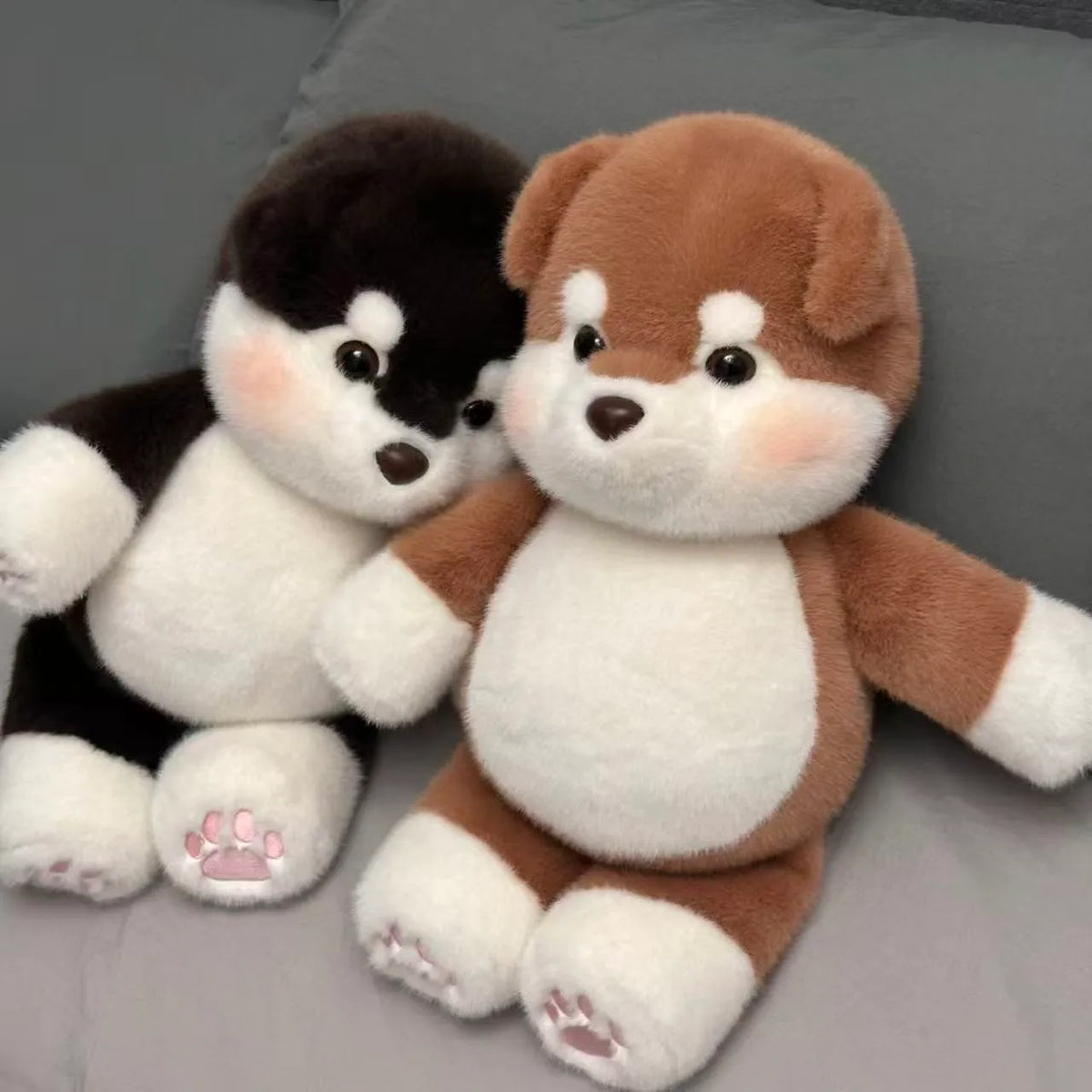 Running Alaskan Malamute Stuffed Animal